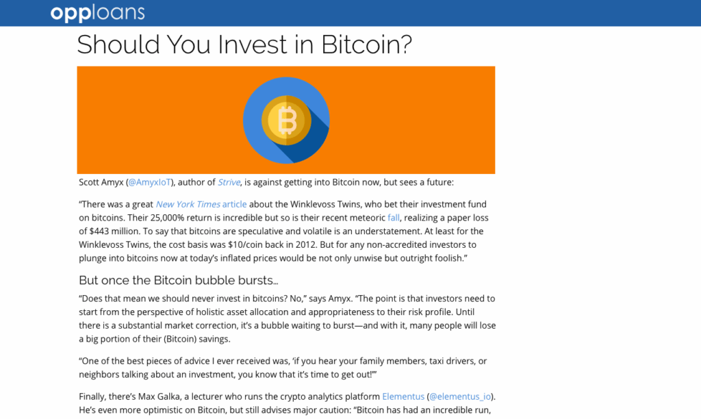 Scott Amyx Quoted on Regarding Bitcoins