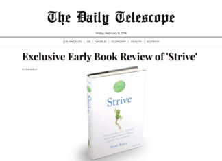Scott Amyx on The Daily Telescope Strive Book on Success