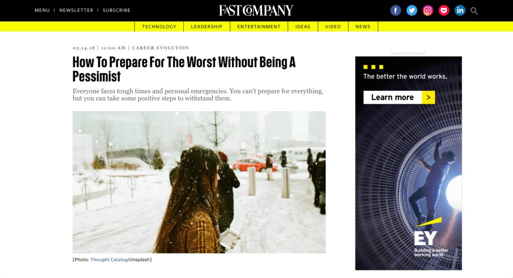 Scott Amyx Interviewed on Fast Company on Planning
