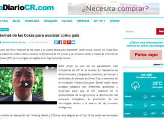 Scott Amyx Interviewed in Costa Rica on Smart Cities