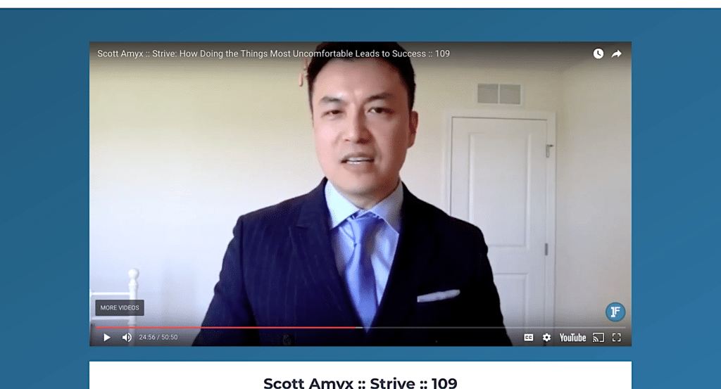 Scott Amyx Interviewed on the 1000 Four Show Podcast on Strive 1