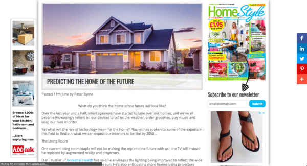 Scott Amyx interviewed on Homestyle Magazine on the home of the future 1