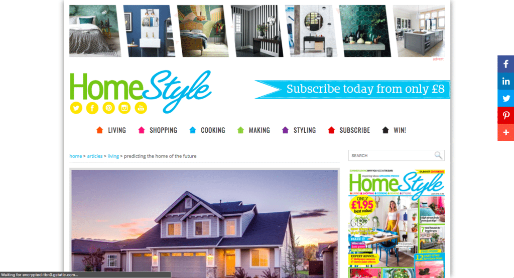 Scott Amyx interviewed on Homestyle Magazine on the home of the future