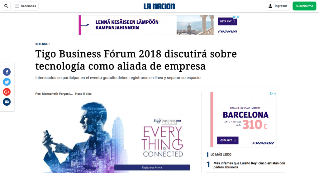 Scott Amyx to Speak at Tigo Business Forum in Costa Rica