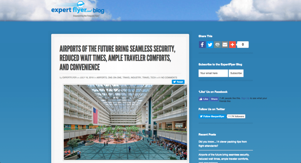 Scott Amyx Interviewed on Expert Flyer.com