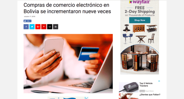 Compras de Comercio Electrónico en Bolivia se Incrementaron Nueve Veces_Scott Amyx 1