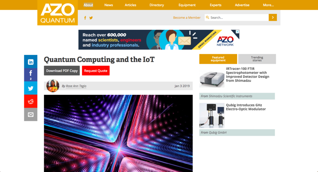 Quantum Computing and IoT