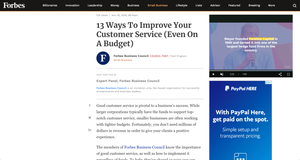 Scott Amyx Forbes Customer Service