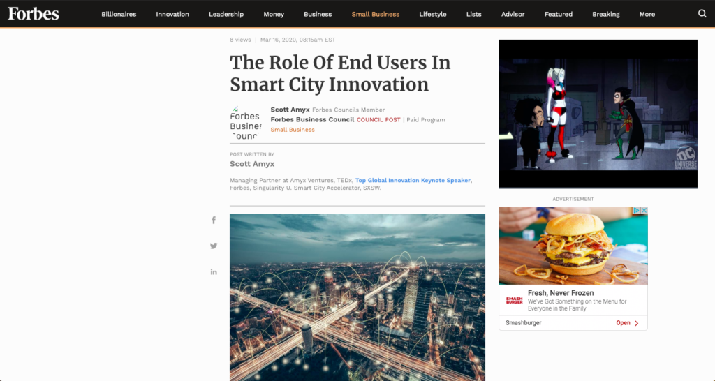 Forbes Scott Amyx Smart Cities