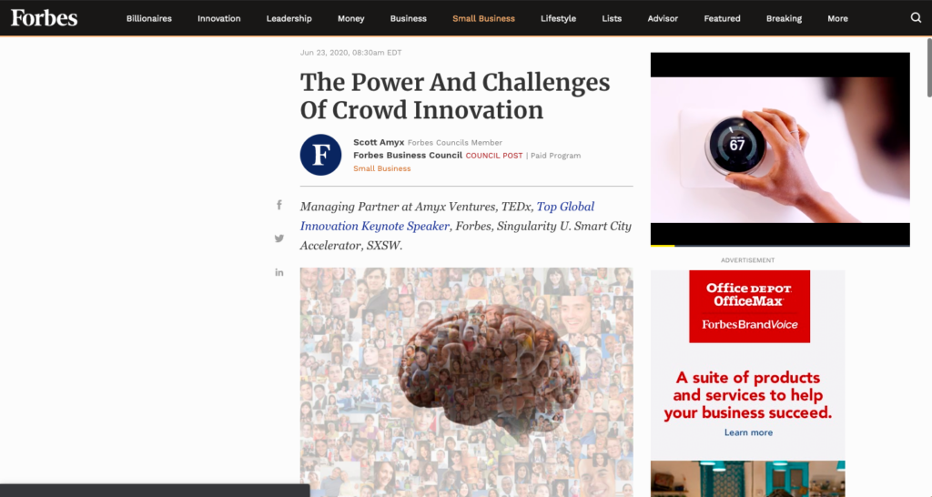 Scott Amyx Forbes Crowd Innovation