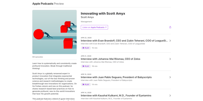 Top Rated Scott Amyx Innovation Podcast
