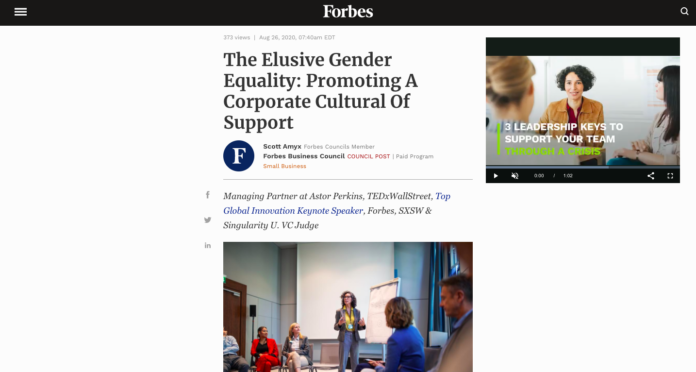Scott Amyx Forbes Gender Equality