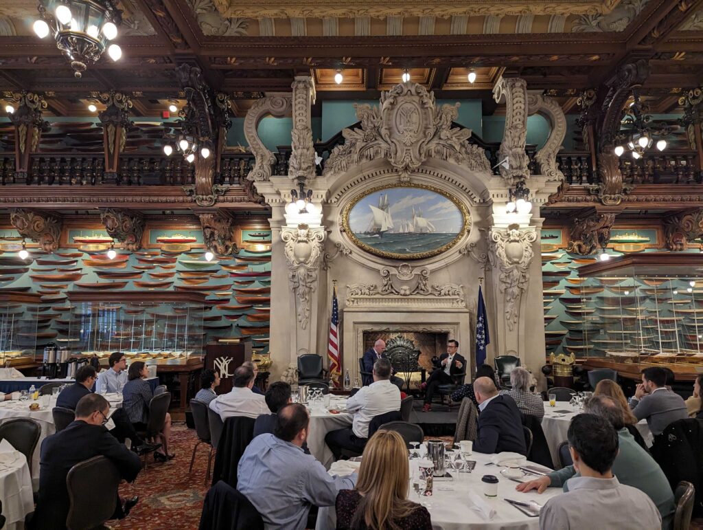 Scott Amyx Speaking at New York Yacht Club on AI 1